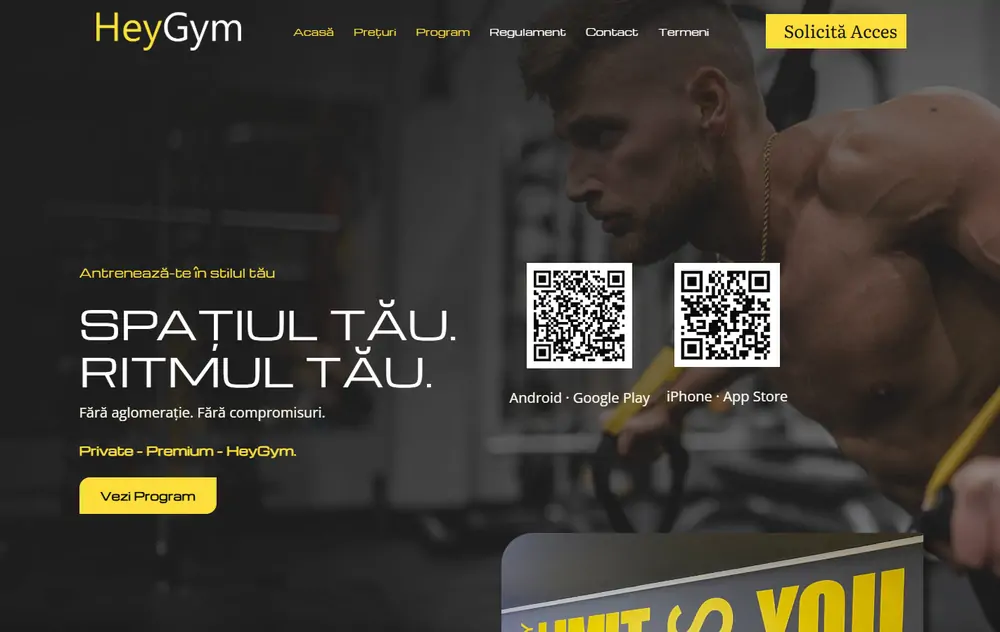 Site-ul HeyGym