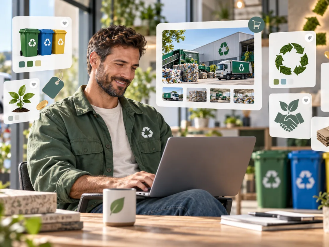 Centru de reciclare și site-ul lui de prezentare